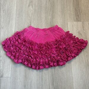 Kola Kids Sparkly Hot Pink Ruffled Skirt size 24 months 2T
